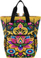YANENDIE Intricate Floral Pattern Diaper Bag Backpack, Unisex Travel Baby Backpack Diaper Bags