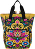 YANENDIE Intricate Floral Pattern Diaper Bag Backpack, Unisex Travel Baby Backpack Diaper Bags