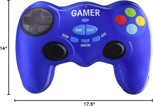 iscream Game On! Video Game Controller Shaped Microbead Accent Pillow, 17.5" x 14"
