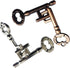 GINFH 3D Brain Teaser Unlock Interlocking Metal Hole Lock Puzzle - Adult Educational IQ Toy (Gold Silver Key)