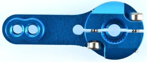 Apex RC Products 25T for Futaba - Blue Aluminum Dual Clamping Servo Horn, 2 Pack #8014