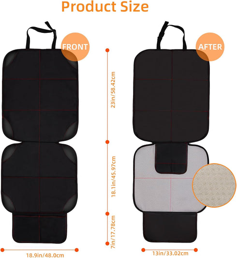 SMART ELF Car Seat Protector, Large Auto Protector for Child Seats with Thickest Padding and Non-Slip Backing Mesh