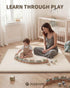 50x50, 1.5 Joypony Baby Play Mat for Floor Thick Vegan Leather Crawling Mat with Removable Cover, Waterproof Playpen