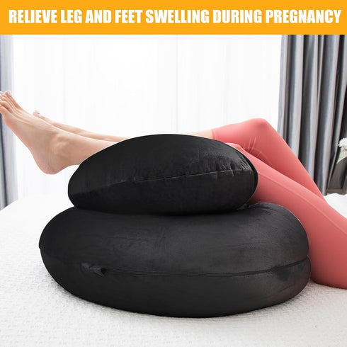 1 MIDDLE ONE Pregnancy Pillow, C Shaped Full Body Pregnant Women Sleeping Pillow for Maternity Support with Cover