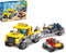 City Race Buggy Transporter Building Set, 324 PCS 3 in 1 City Service Truck Cars Building Blocks Kit