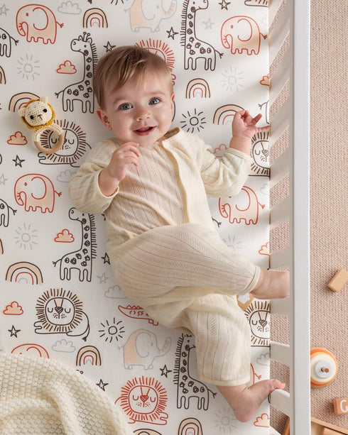 2 Pack 52x28 Yoofoss Baby Crib Sheets for Boys and Girls - Fitted Crib Sheet Neutral Fits for Standard Crib and Toddler