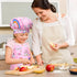 FunsLane Set, 2 Set, Kids Cooking and Baking Chef Pcs Apron (Pink Green) Chef Hat Accessories Complete Cooking Dress Up