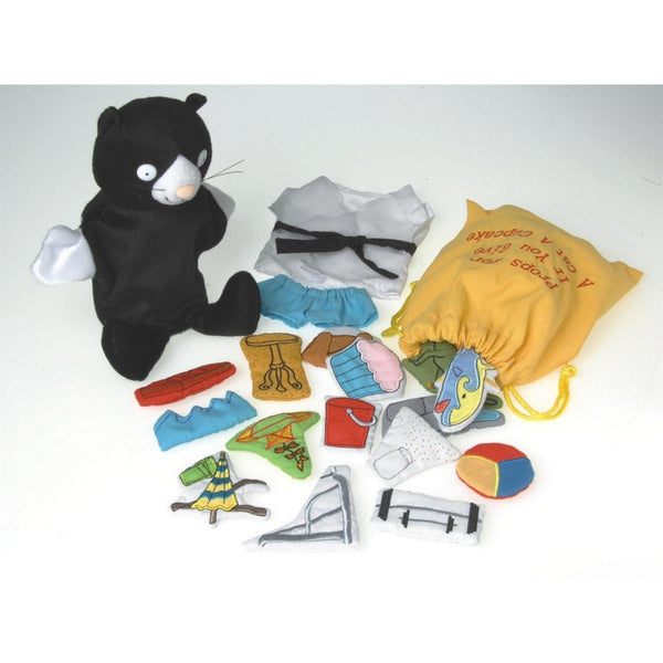If You Give a Cat a Cupcake Puppet and Prop Set, 17-Piece with Bag, Ages 3 Years and Up