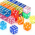 GWHOLE 40 Pieces 6-Sided Game Dice Set, 8 Translucent Colors for Board Games and Teaching Math