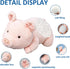 Fawowe 15.7 inch Weighted Stuffed Animals, Weighted Pig Stuffed Animal Cute Pig Weighted Plush Animals Hugging Pillow