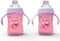 Avima Baby 10 oz Spill Proof Baby Sippy Cup with Interchangeable Soft Spout Nipple - Trainer Cup with Handles (Set of 2)