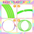 2 Pcs Toy Hoop Exercise Hoop, Detachable Adjustable Plastic Playground Equipment (Green)