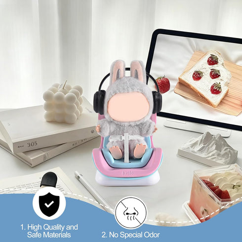 Ciunura 10-17cm Doll Car Seat, Car Seat for Dolls, Including Air Vent Clip, Desktop Stand, Adjustable Strap