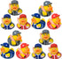 HAPPY DEALS ~ 12 2 inch HAPPY DEALS Baseball Rubber Ducks with Bats | Baseball Party Favors |