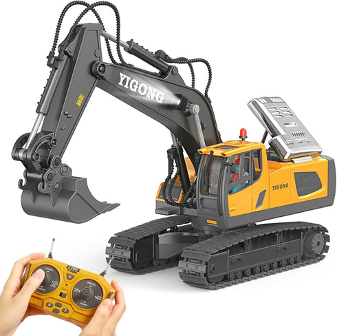 LUDILO Remote Control Excavator Toys for 6 7 8 Year Old Boys