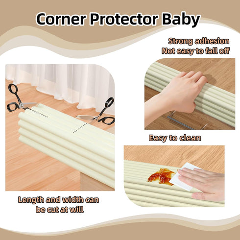 KAIYUER 13.12 Tape,White,3.15 Inch Baby Corner Guards FT-Ultra Soft Sponge Edge & Corner Protectors,Desk Edge