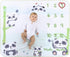 InnoBeta Baby Monthly Milestone Blanket, Flannel Plush Newborn Infant Photo Blanket for Boys & Girls New Mom Gifts