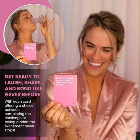Do or Drink Girls Night - Bachelorette Party Drinking Game with 250 Cards for Hilarious Challenges