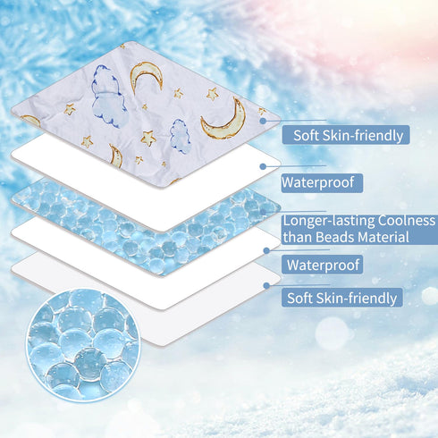 Gel Car Seat Cooler Pad, Universal Baby Stroller Ice Cushion, Cooling Seat Liner for Babies, Multifunctional Baby Chair