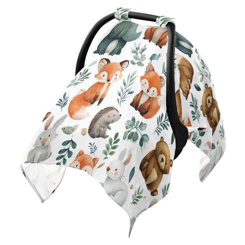 Mazeann Retro Forest Animal Car Seat Cover Baby Breathable Soft Infant Carseat Covers