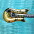 Treasure Gurus Set 2 40" Inflatable Silver Gold Electric Guitar Blow Up Toy for Swimming Pool Floaties