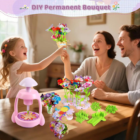 3-12, Bsgifts Fabric Flower Making Toys, DIY Flower Press Kits for Kids Ages Creative Educational Activity Arts