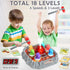 Yerloa Dinosaur Toys for Kids 3-5, Toddler Volcano Whack A Mole Game with 2 Hammers, Musical Learning Gift