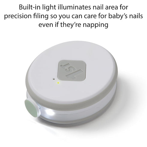 1st Safety Electric Ease Nail File, Gentle and Easy to use, with Built in Light, Grey