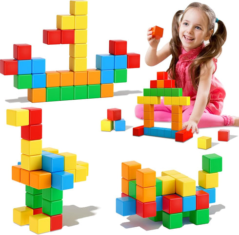 Magnetic Blocks for Toddlers - Creative Learning Toys for 2-8 Year Old Boys and Girls, Classroom Must Haves, Sensory