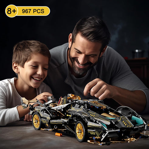 Sport Car Building Block Sets for Adults, 1:14 Scale Race Car Collectible Engineering Toy Birthday Gifts for Car Fans