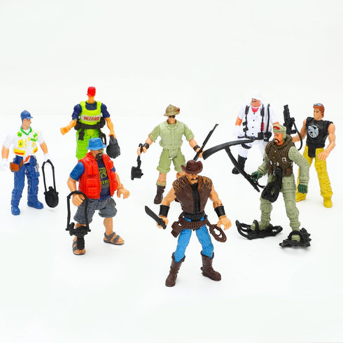 12 4" ONEST Pieces Explorer Action Figures Explorer Figurines Action Figures with Hats & Accessories for Party