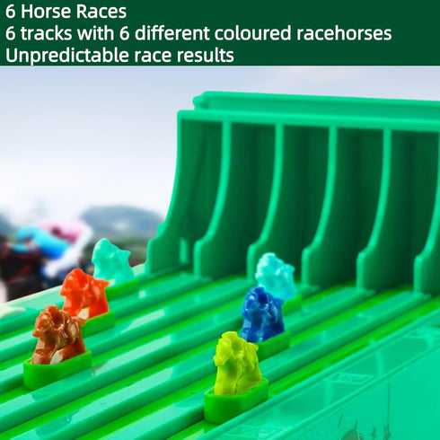 6-Horse Electronic Horse Race Board Game, Horse Racing Table Games, Desktop Derby Racing Game,Portable Family Party