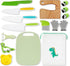 Kids Knife Set for Real Cooking - 15 PCS Montessori Kitchen Tools with Safe Knives, Cutting Board, Crinkle Cutters