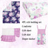 4 Set TANOFAR Piece Crib Bedding for Girls, Purple Flower Quilt, Crib Skirt, Diaper Stacker, Soft Microfiber Comforter