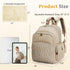 Backpack 16 Mommy Backpack Miss Fong Diaper Bag - Quilted Travel Baby Bag with Changing Pad, Pockets, Waterproof, Large