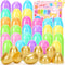 SevenQ Plastic Easter Eggs Fillable, 100Pcs 2.4" Empty Colorful and Golden Eggs