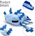 XSLWAN Blue Axolot Plush Plush Stuffed Toy Soft Throw Pillow Decorations for Video Game Fans, Kids Birthday Party Favor