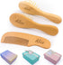 Personalized Wooden Hair Brush Set with Soft Goat Bristles - Perfect for