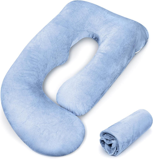 Pregnancy Pillow Cover J-shaped Replacement Pillowcase(Cover Only), Soft Full Body Pillow Case