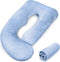 Pregnancy Pillow Cover J-shaped Replacement Pillowcase(Cover Only), Soft Full Body Pillow Case