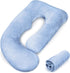 Pregnancy Pillow Cover J-shaped Replacement Pillowcase(Cover Only), Soft Full Body Pillow Case
