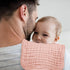 Looxii 100% Cotton Muslin Burp Cloths Large 20''x10'' Extra Soft and Absorbent 6 Pack for Boys and Girls Shell Pink
