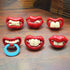 Sdetrcq (3pcs-B) Funny Pacifier for Baby, Buck Tooth Pacifier Fake Big Teeth Soft Pacifiers with Teeth Food Grade