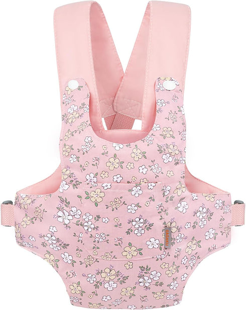 GAGAKU Baby Doll Carrier for Toddler Toy Baby Carrier for Dolls Accessories Doll Carrier for Little Girls - Pink (Pear