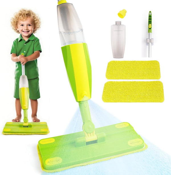 Kids Spray Mop, Fun & Functional Toddler Mop Cleaning Set,Real Working Mini