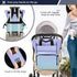 SPRIPORT Backpack Backpack Purple Green Gradient Diaper Bag for Baby Boys Girls Baby Essentials Travel Tote