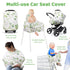 Summer Nursing Cover Breastfeeding Scarf, Car Seat Covers for Babies Infant Carseat Canopy, Stretchy Soft Breathable