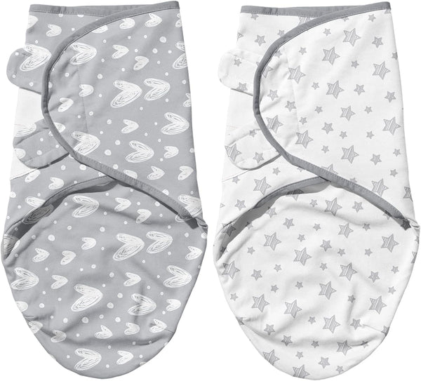 Biloban Baby Swaddles 0-3 Months for Boy Girls, Newborn, Organic Cotton Adjustable