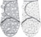 Biloban Baby Swaddle for Boys Girls, 3-6 Months, Cotton Swaddle Blanket, Lovely Grey Print, 2 Pack