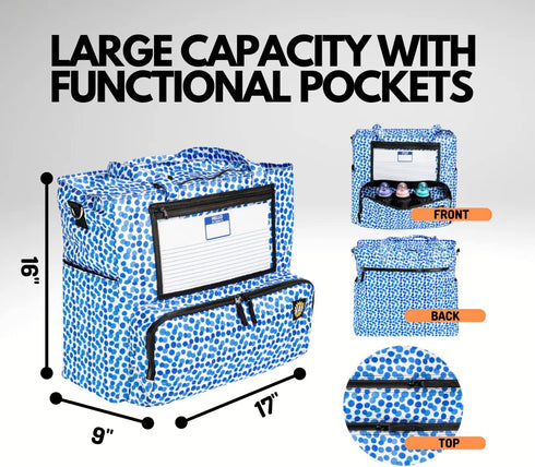 Large Insulated Diaper Tote Bag with Shoulder Strap